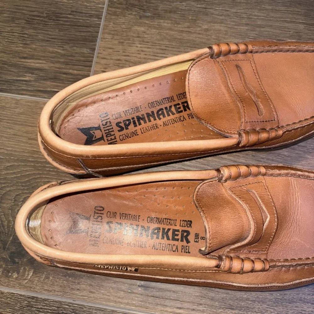 Mephisto Air‎ Relax Spinnaker Boat Shoe Leather Brown Size US 8.5